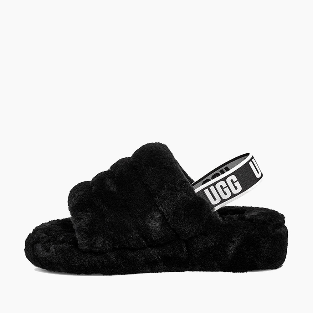 Sandália UGG Fluff Yeah Slide Preta - lojaugg
