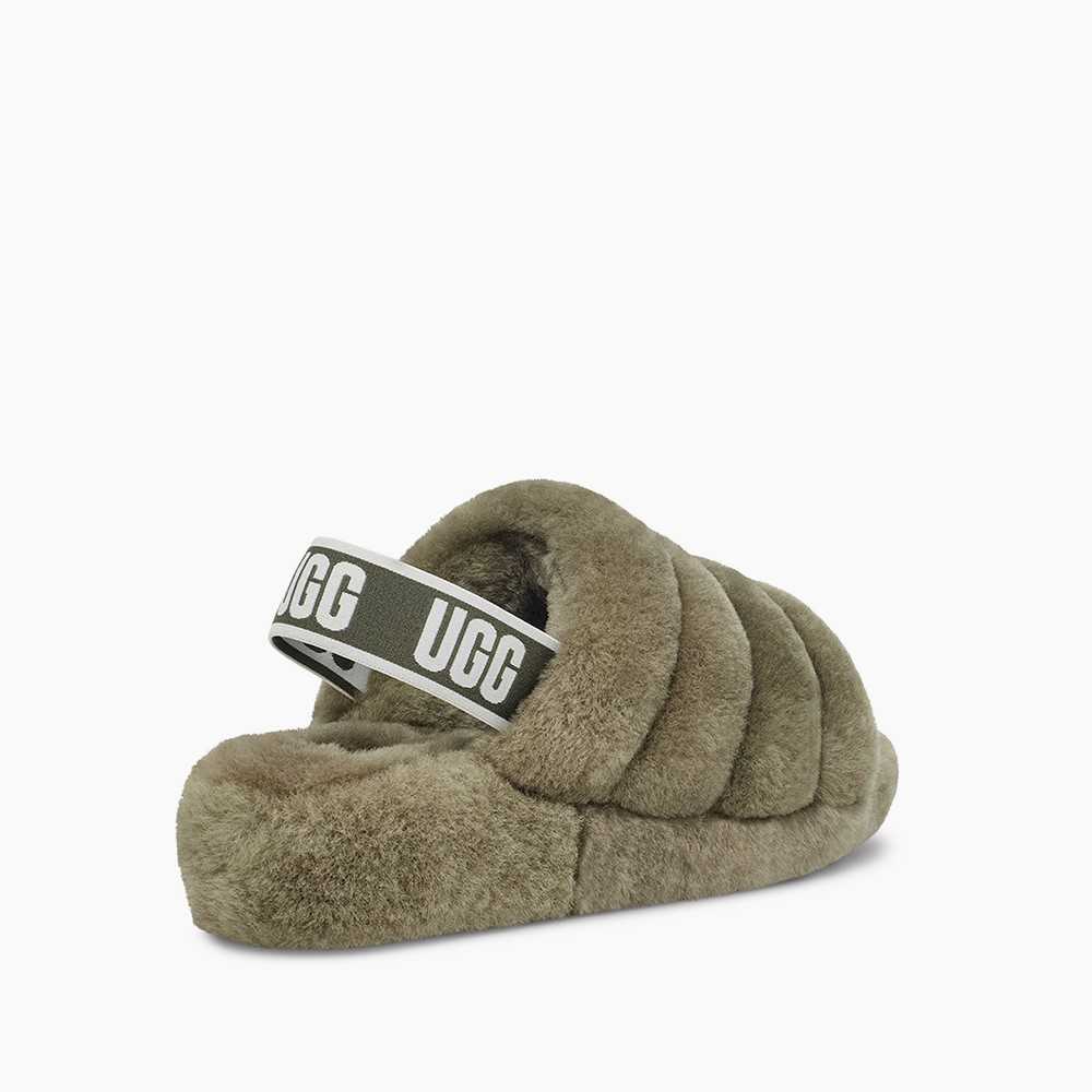 H*︎様 UGG W Fluff Yeah Slide サンダル 6 Sandália UGG Fluff Yeah Slide Verde - lojaugg