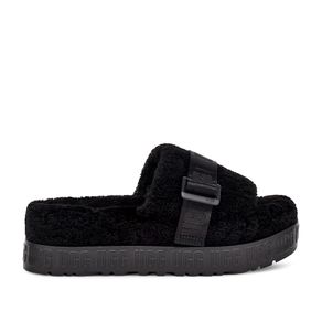 Sandália Flat Ugg Fluffita Preta