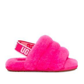 Sandália UGG Fluff Yeah Slide Infantil Rosa