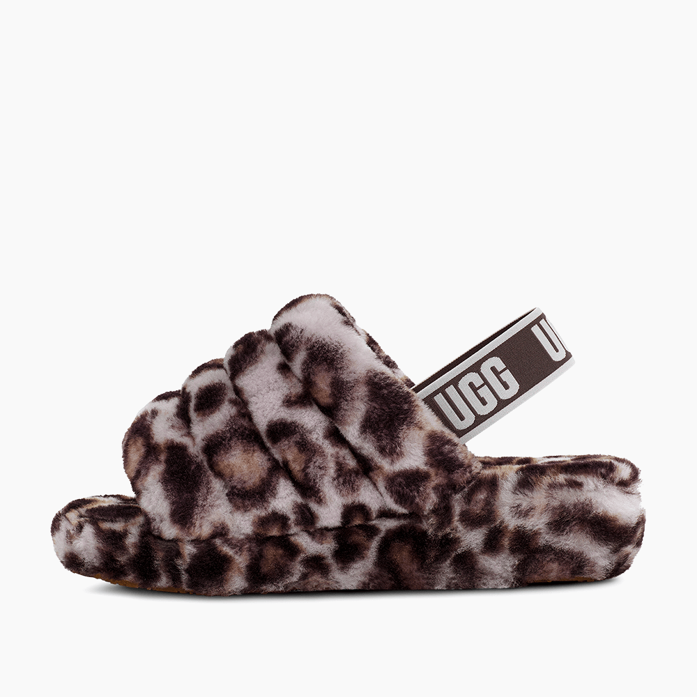 Sandália UGG Fluff Yeah Slide Panther Cinza - lojaugg