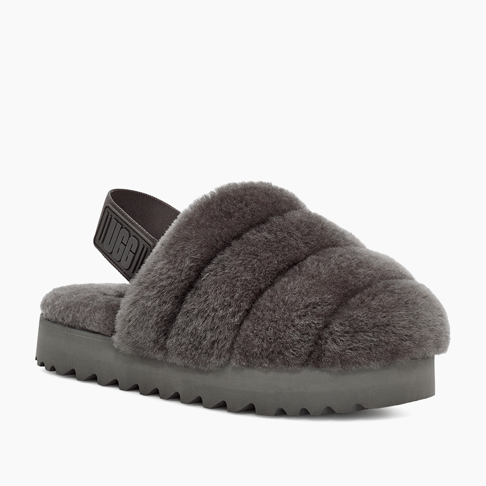 Sandália UGG Super Fluff Slipper Cinza - lojaugg