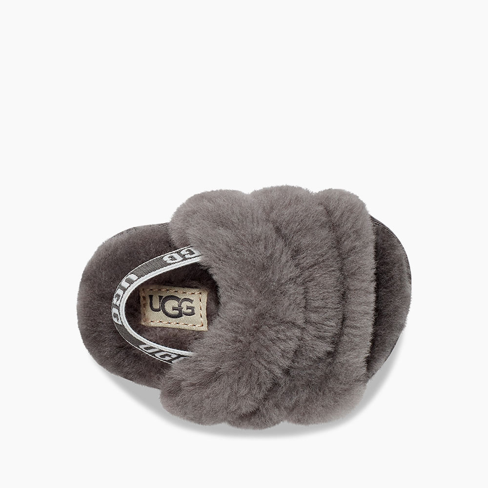 Sandália UGG Fluff Yeah Slide Baby Cinza - lojaugg