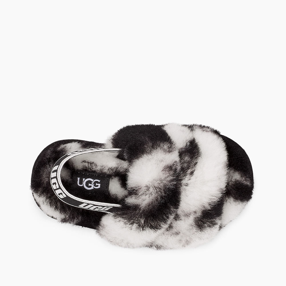 New UGG Fluff Yeah store size 10 Marble Black & White