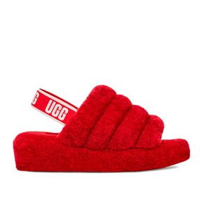 Sandália UGG Fluff Yeah Slide Vermelho