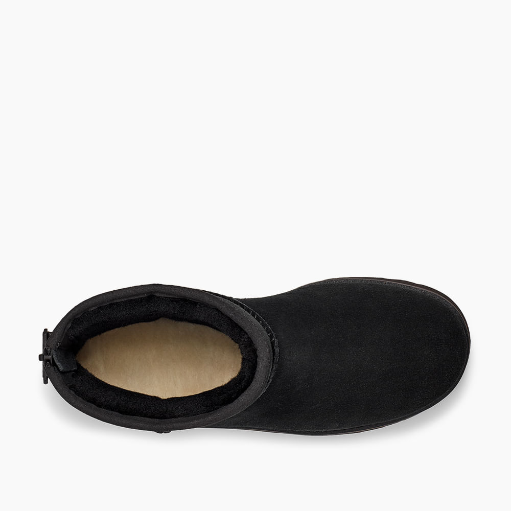Bota UGG Classic Mini Logo Zip Preto - lojaugg