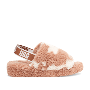 Sandália UGG Fluff Yeah Slide Cow Print