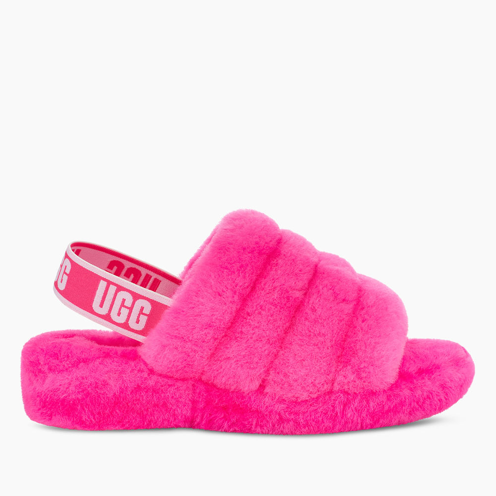 Sandália UGG Fluff Yeah Slide Rosa - lojaugg Sandália UGG Fluff Yeah Slide Rosa - lojaugg