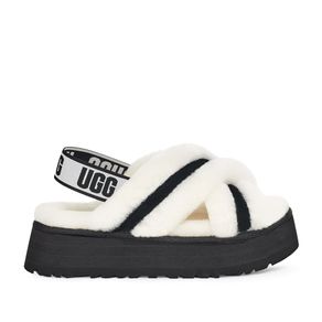 Sandália UGG Disco Cross Slide Preto/Branco