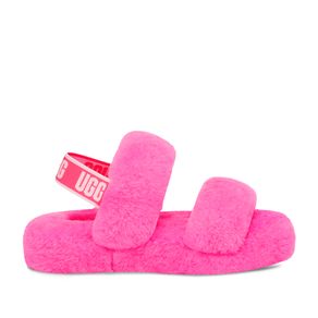 Sandália UGG Juvenil Fluff Oh Yeah Slide Juvenil Rosa