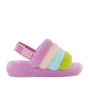 Sandália UGG Fluff Yeah Slide Stripes Lilás