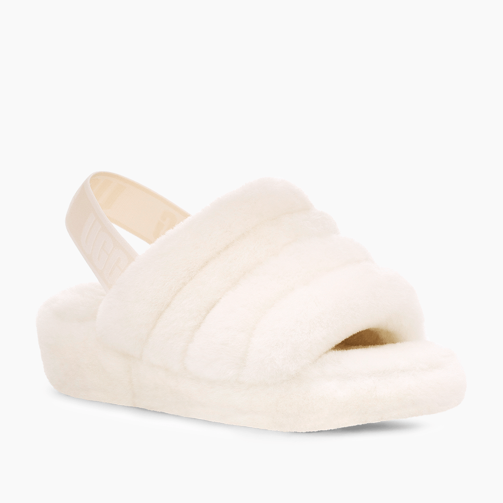 H*︎様 UGG W Fluff Yeah Slide サンダル 6 Sandália UGG Fluff Yeah Slide Branco - lojaugg