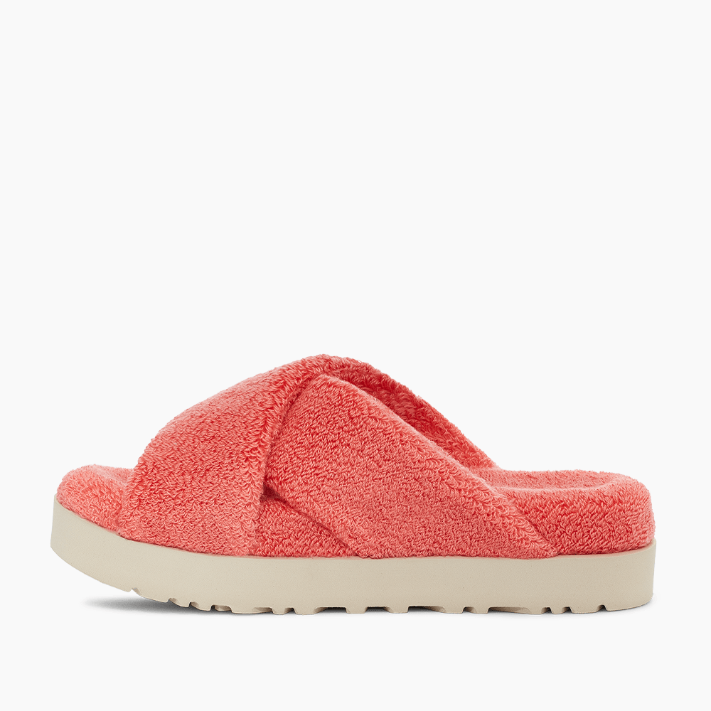 Slide UGG Fuzz Sugar Terry Cross Rosa - lojaugg