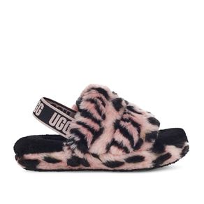 Sandália UGG Juvenil Fluff Yeah Animalia Rosa