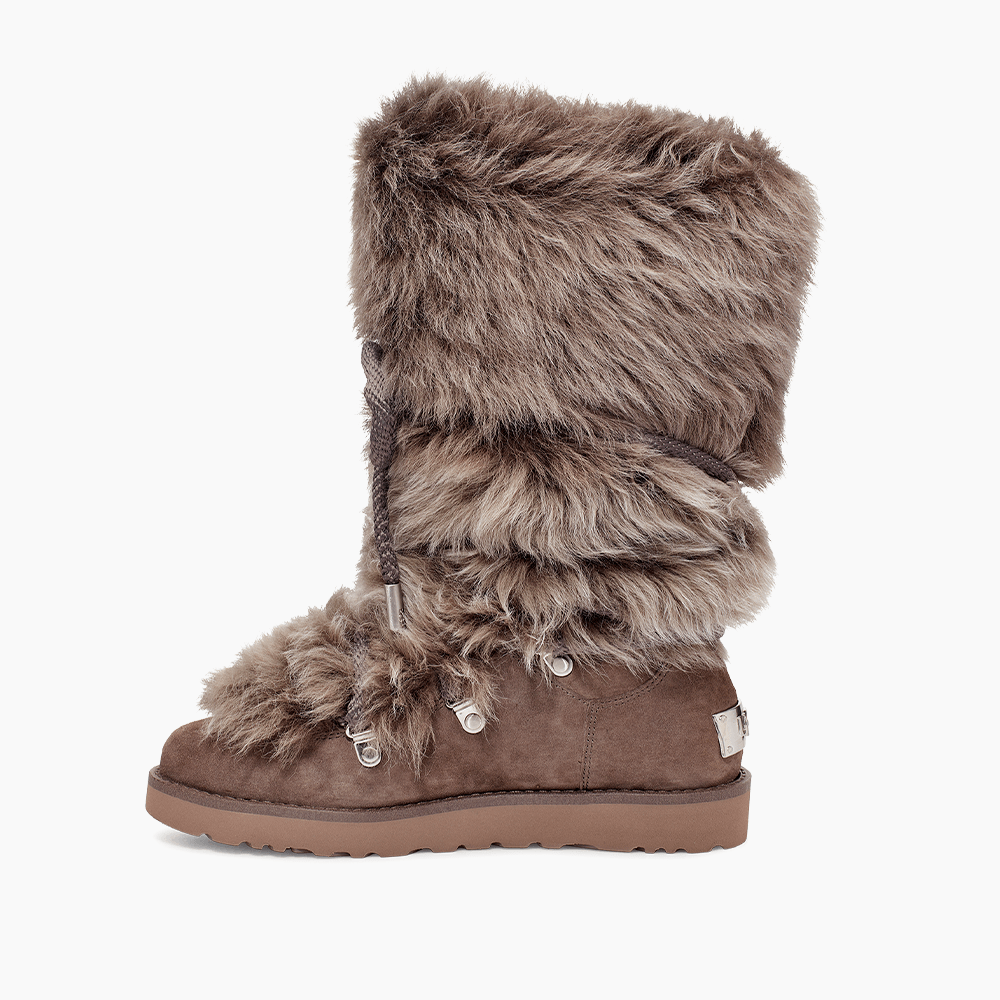 Bota UGG Classic Posh Short Fur Marrom - lojaugg