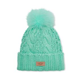 Gorro UGG Knit Cable Pom Verde - Único