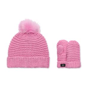 Kit UGG Baby com Luva e Gorro Rosa - Único