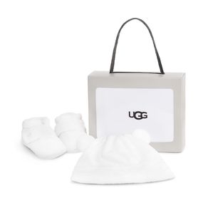 Kit UGG Baby Bixbee e Gorro Branco