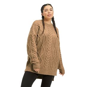 Sweater UGG Raelee Cable Knit Long Caramelo