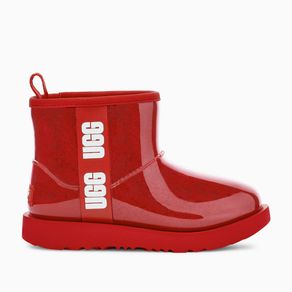 Bota Ugg Juvenil Classic Clear Mini II Vermelho