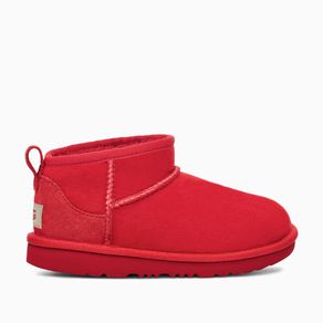 Bota UGG Juvenil Classic Ultra Mini Vermelho