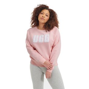 Moletom UGG Madeline Fuzzy Logo Crewneck Rosa