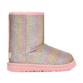 Bota UGG Juvenil Classic II Glitter Rosa