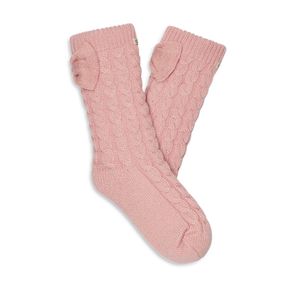 Meia UGG Laila Bow Fleece Lined Rosa - único