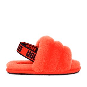 Sandália UGG Fluff Yeah Slide Infantil Laranja