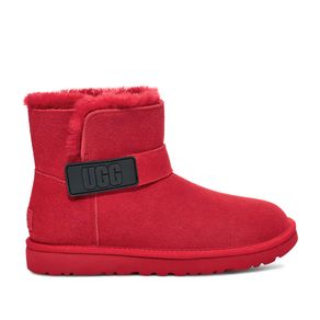 Bota UGG Mini Bailey Graphic Logo Strap Vermelho