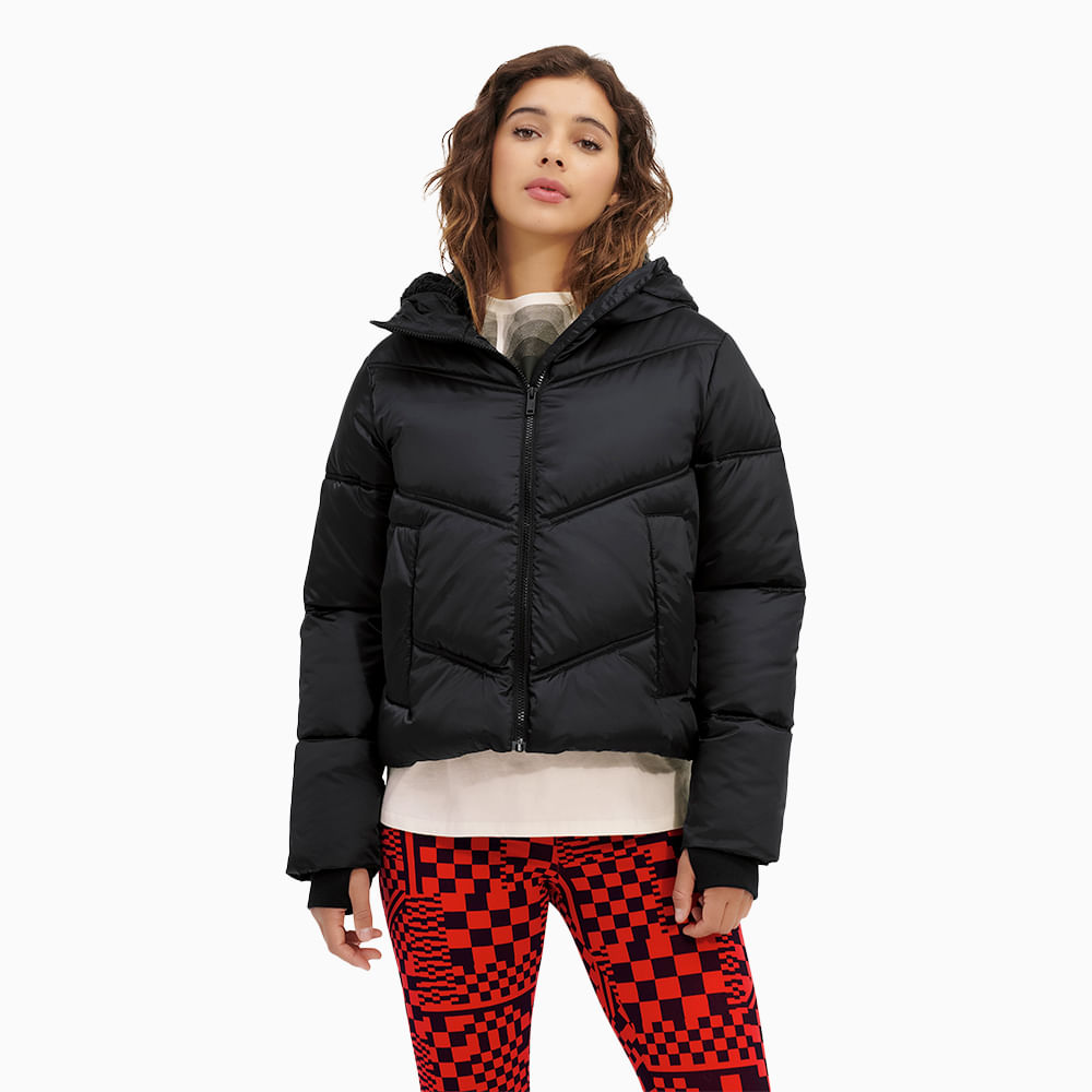 Jaqueta UGG Ronney Cropped Puffer Preto - lojaugg