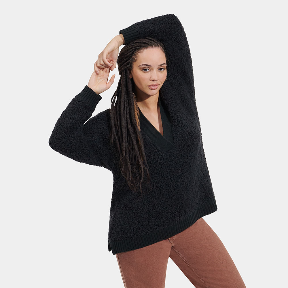 Blusa UGG Deeann Cloudfluff Preto