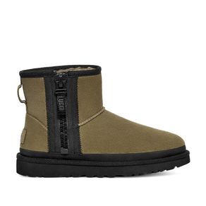 Bota UGG Classic Mini Zipper Tape Logo Verde