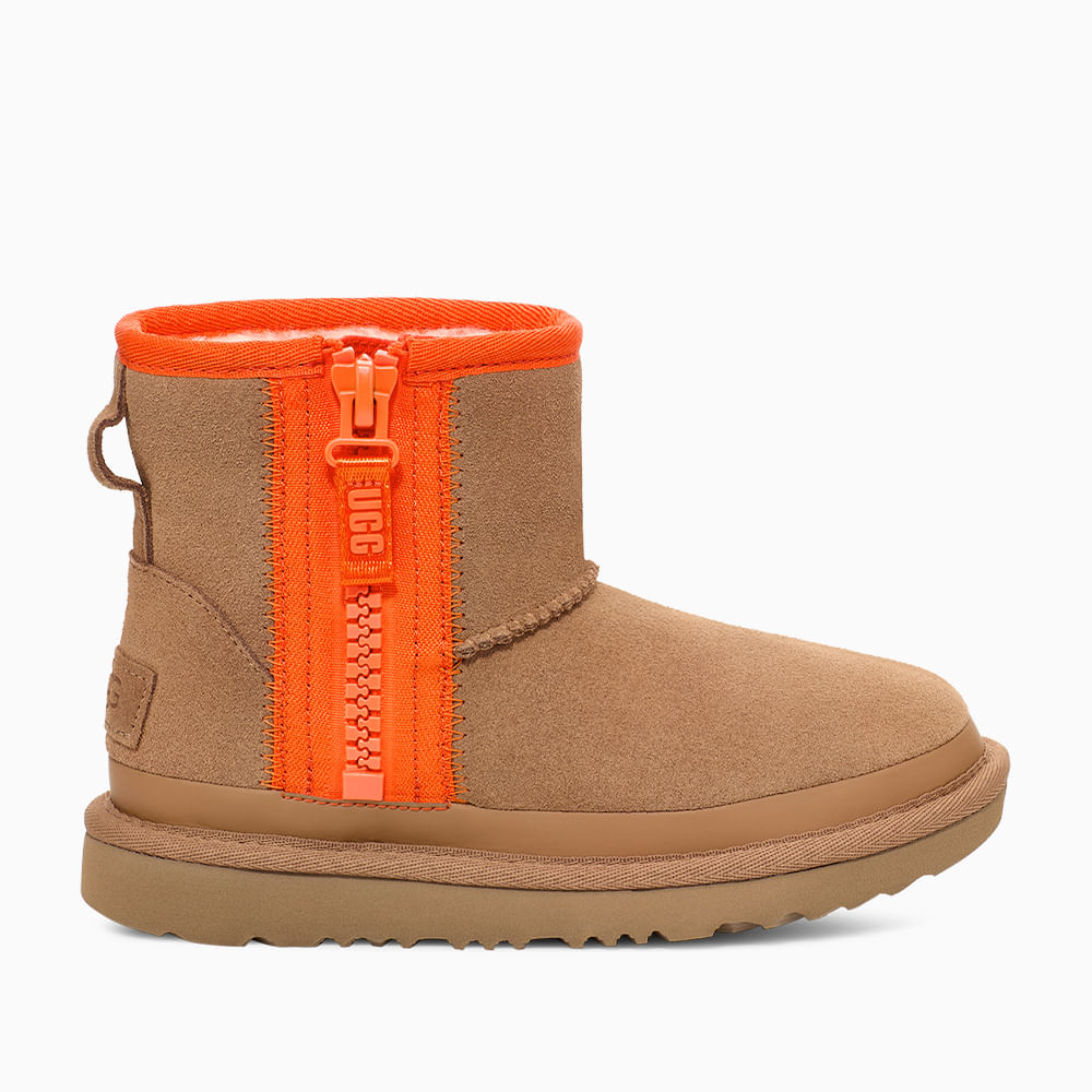 若者に人気のブランド Zipper Mini Classic Juvenil UGG Bota Tape Caramelo Logo 靴