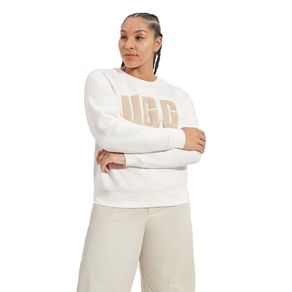 Moletom UGG Madeline Fuzzy Logo Crewneck Off White