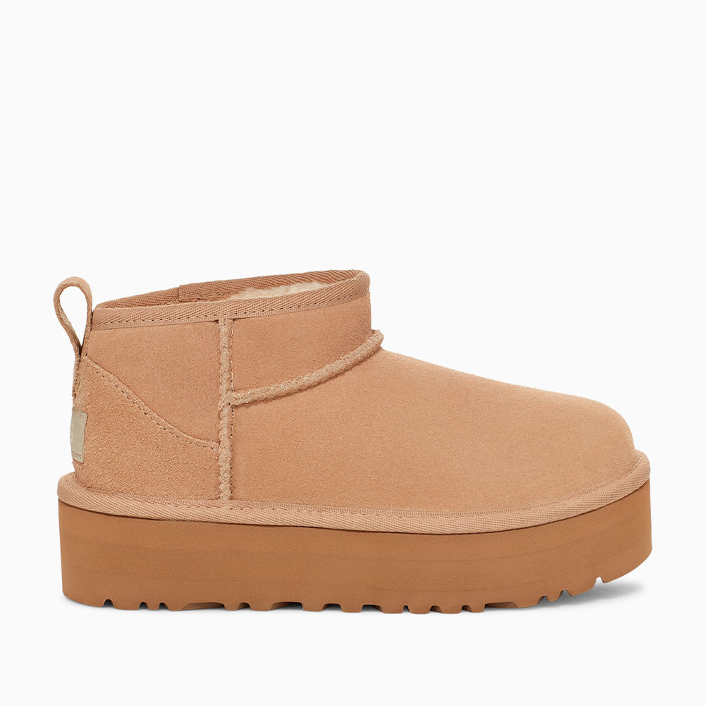UGG アグ W CLASSIC ULTRA MINI PLATFORM Bota UGG Juvenil Classic Ultra Mini Platform Bege - lojaugg